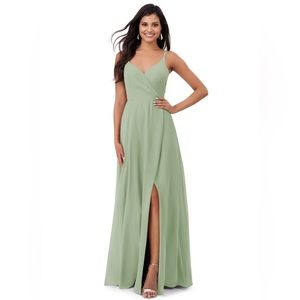Azazie Lennon Bridesmaid Dress in Dusty Sage
